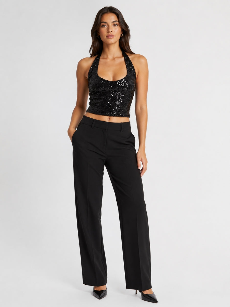 Havanah Sequin V-Neck Top
