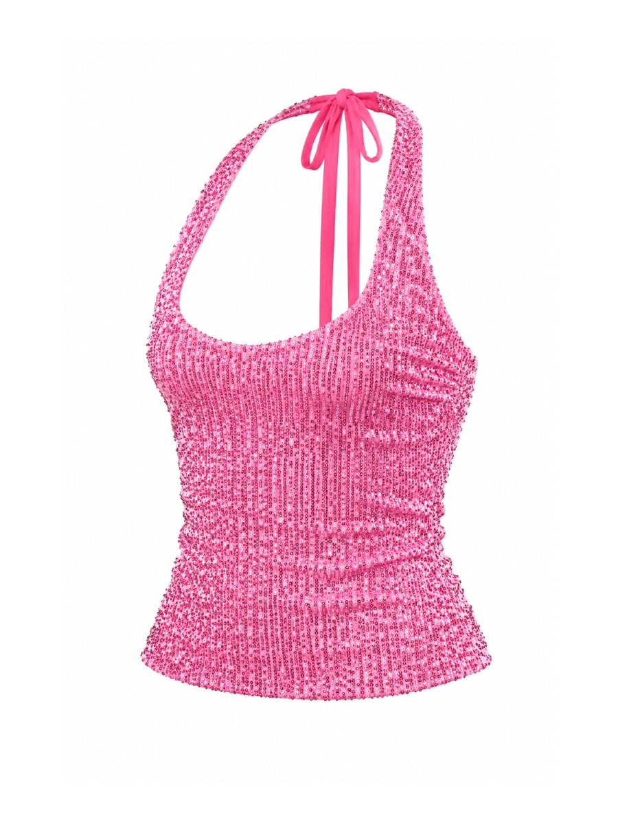 Havanah Sequin V-Neck Top