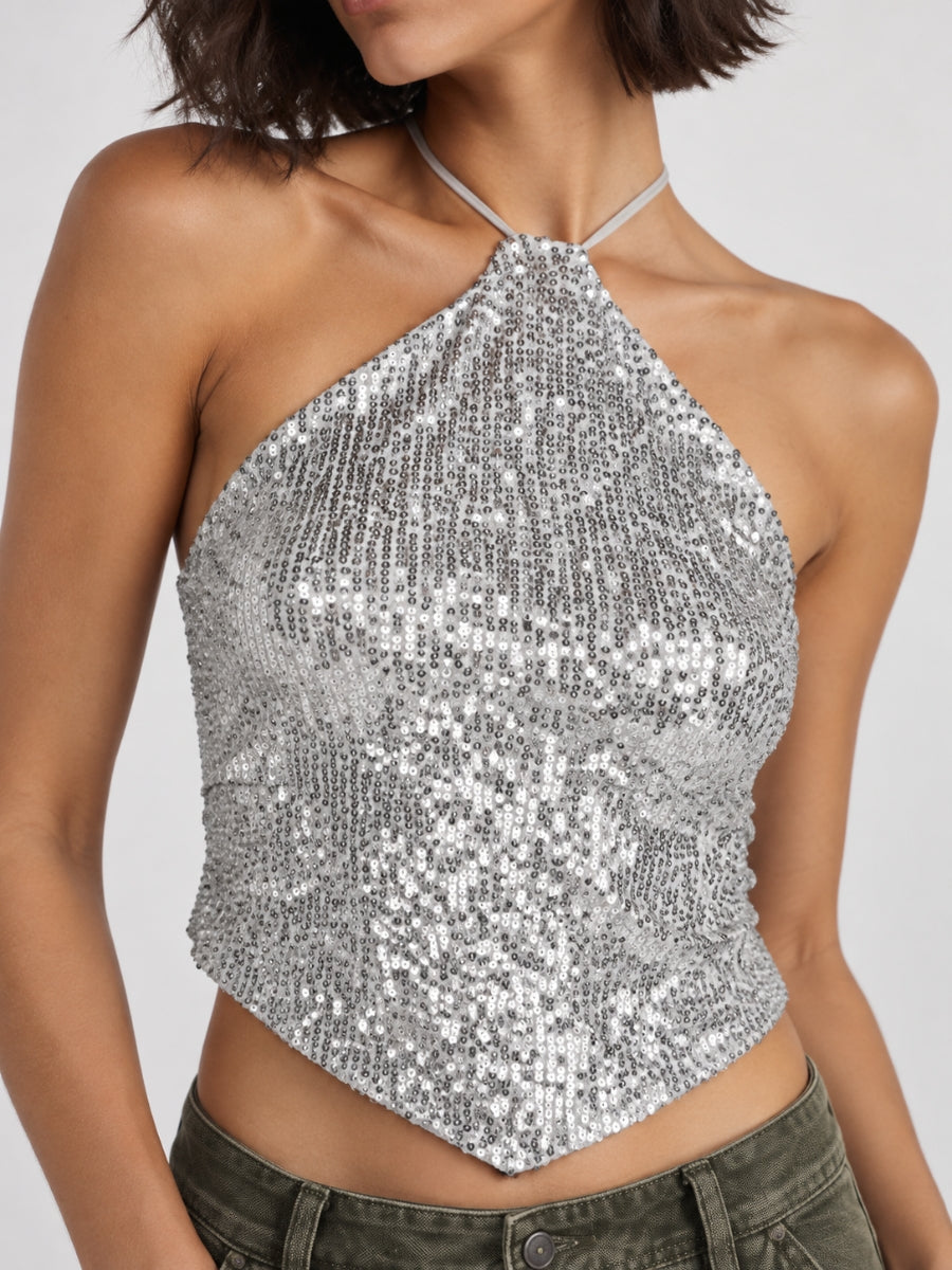 Blair Sequin Halter Top