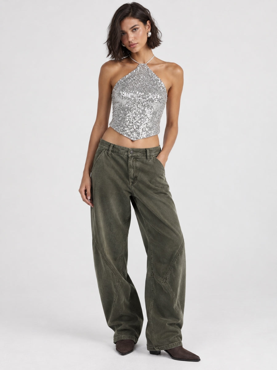 Blair Sequin Halter Top