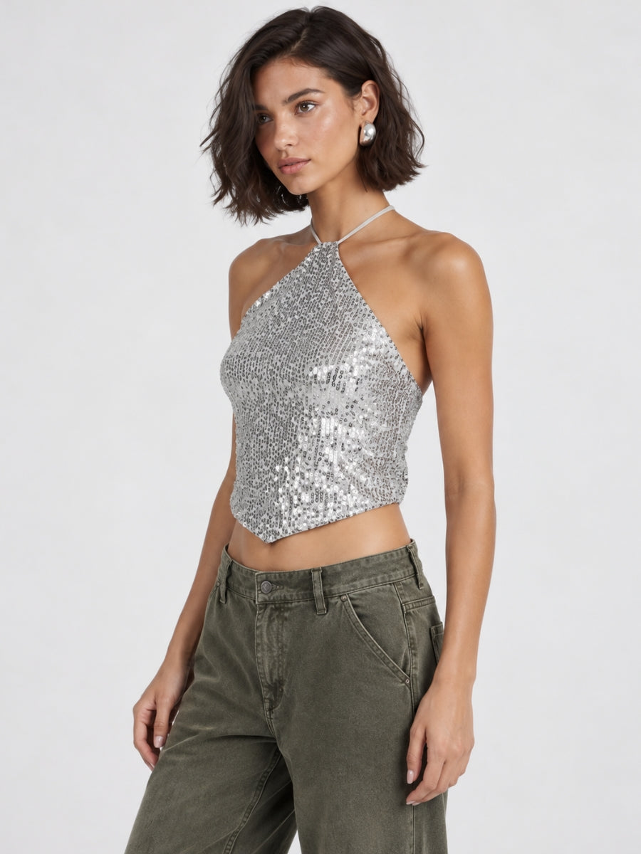 Blair Sequin Halter Top