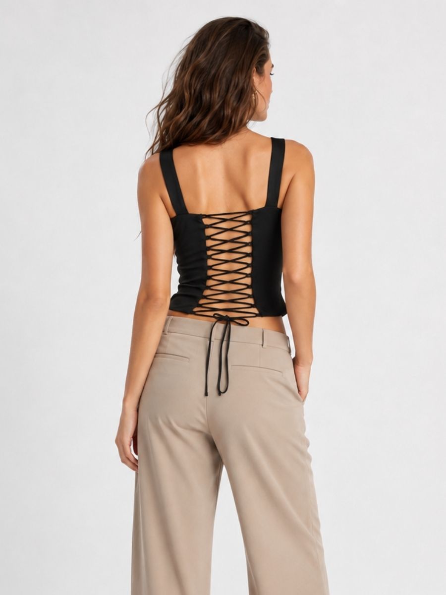 Gina Tie Back Corset Top