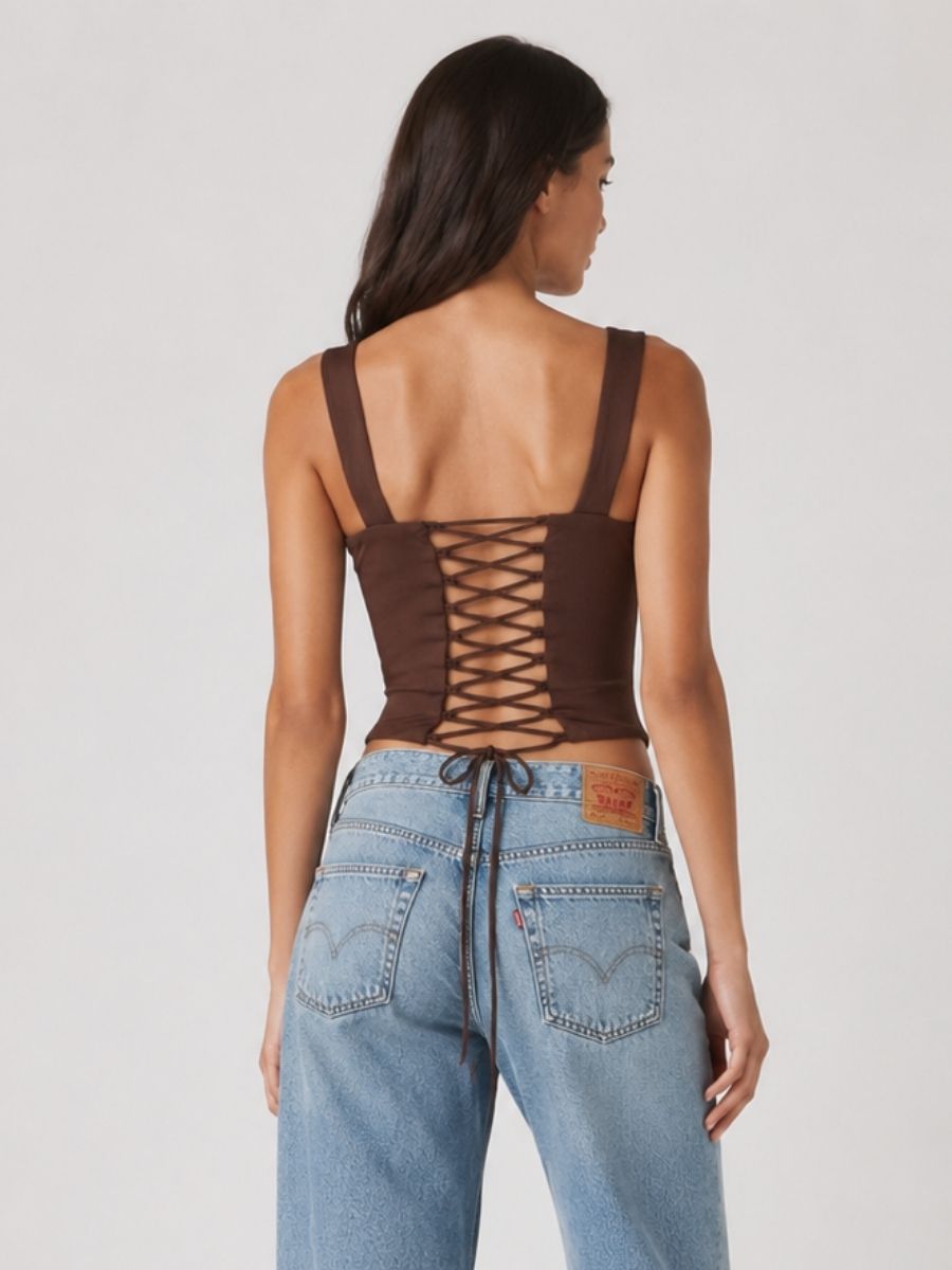 Gina Tie Back Corset Top