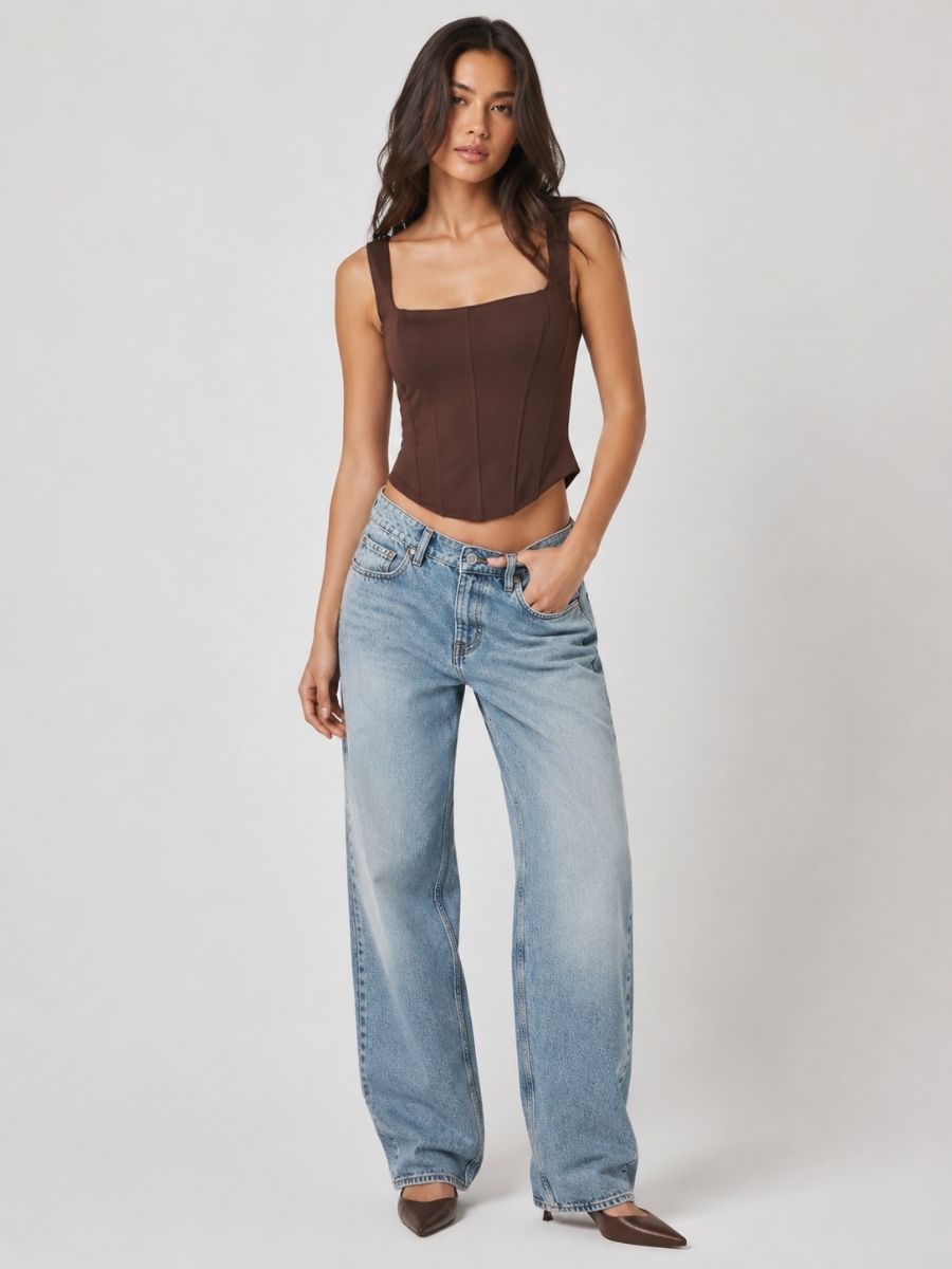 Gina Tie Back Corset Top
