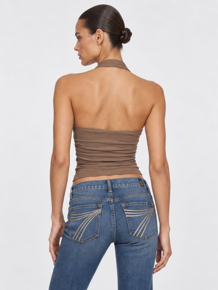 Reese Plunging Halter Top