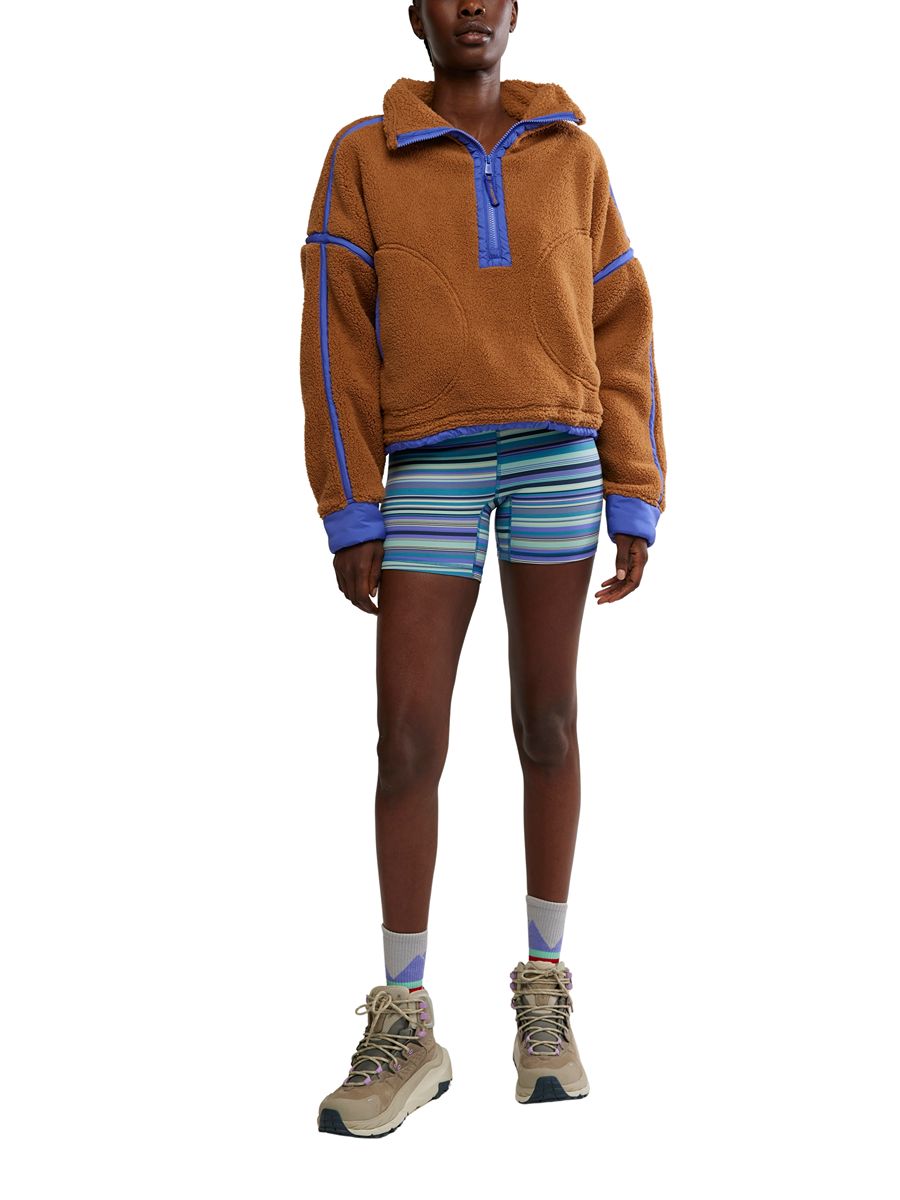 Free People Mountain High 1/2 Zip Crew Sweatshirt