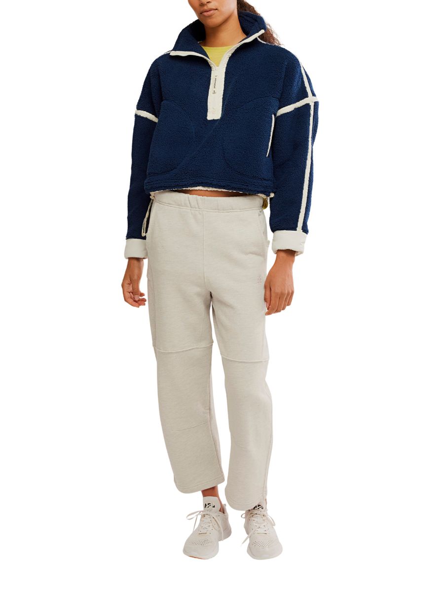 Free People Mountain High 1/2 Zip Crew Sweatshirt