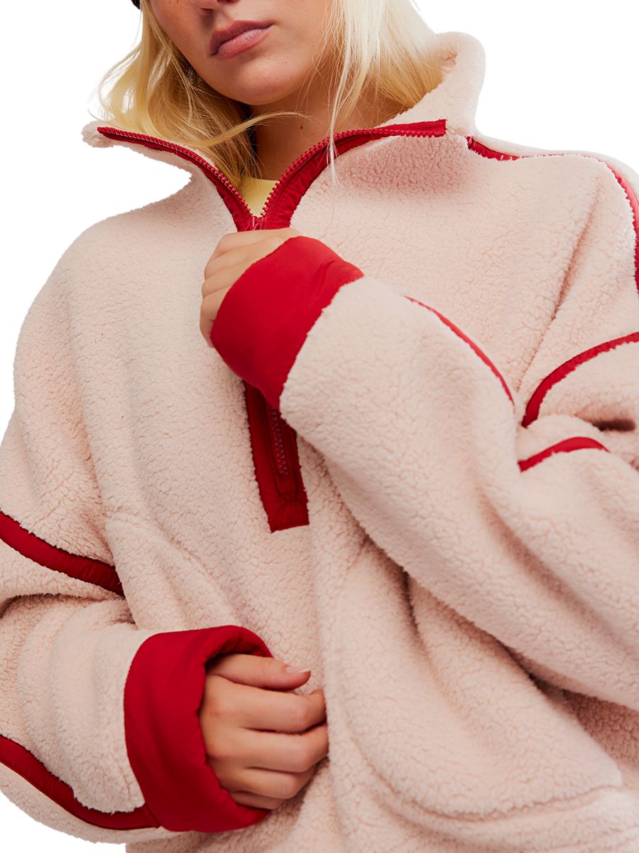 Free People Mountain High 1/2 Zip Crew Sweatshirt