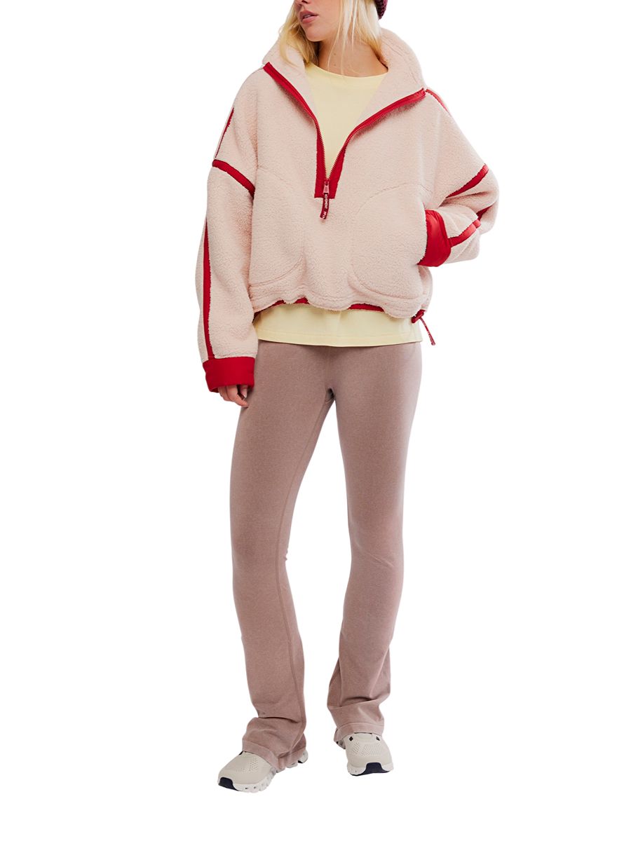 Free People Mountain High 1/2 Zip Crew Sweatshirt