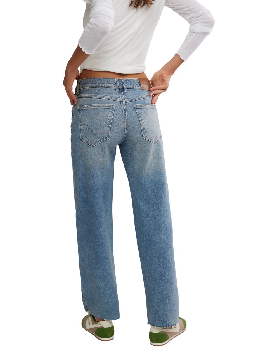 Free People Risk Taker Mid-Rise Straight Jean