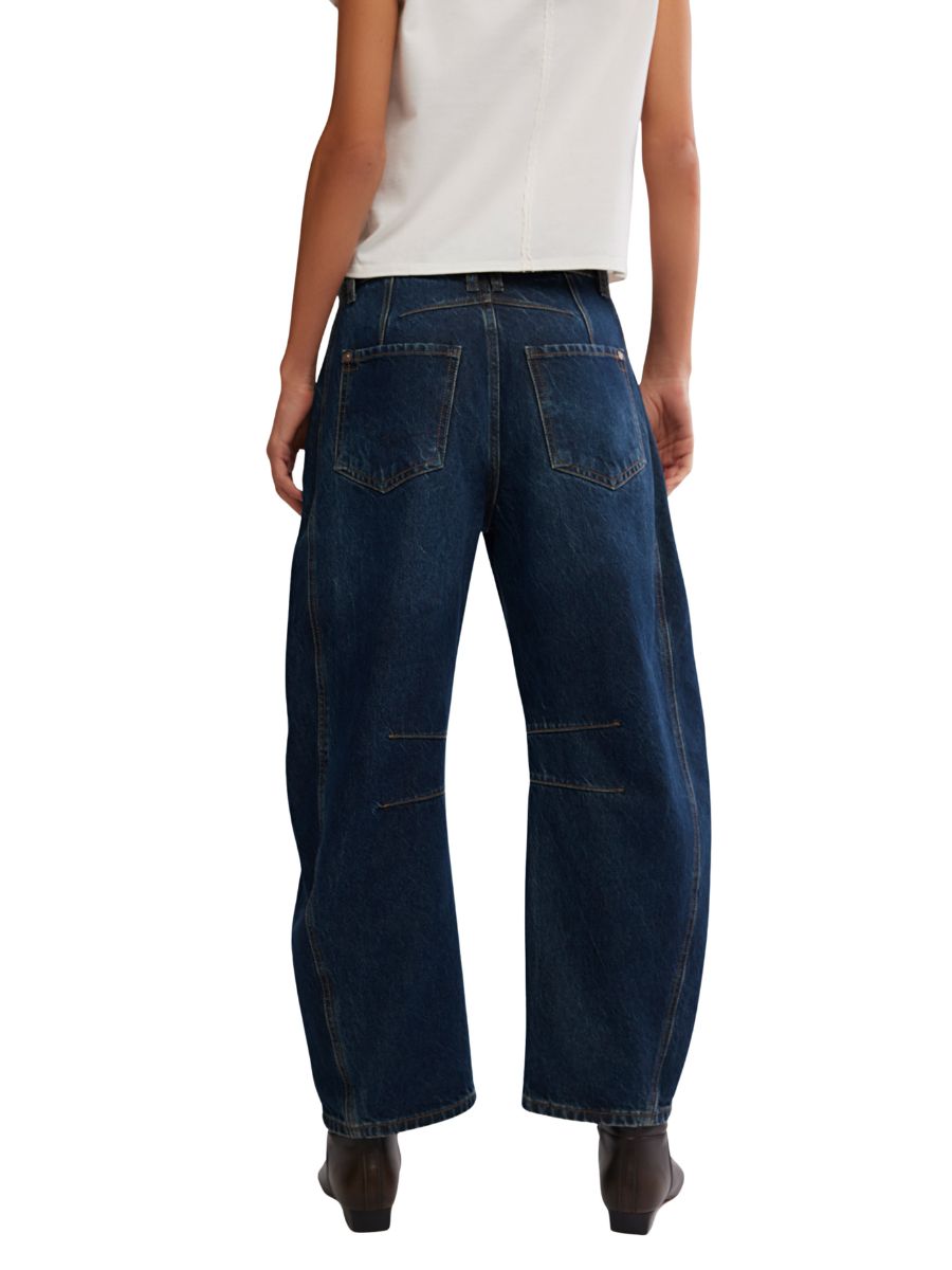 Free People Good Luck Barrel Jean