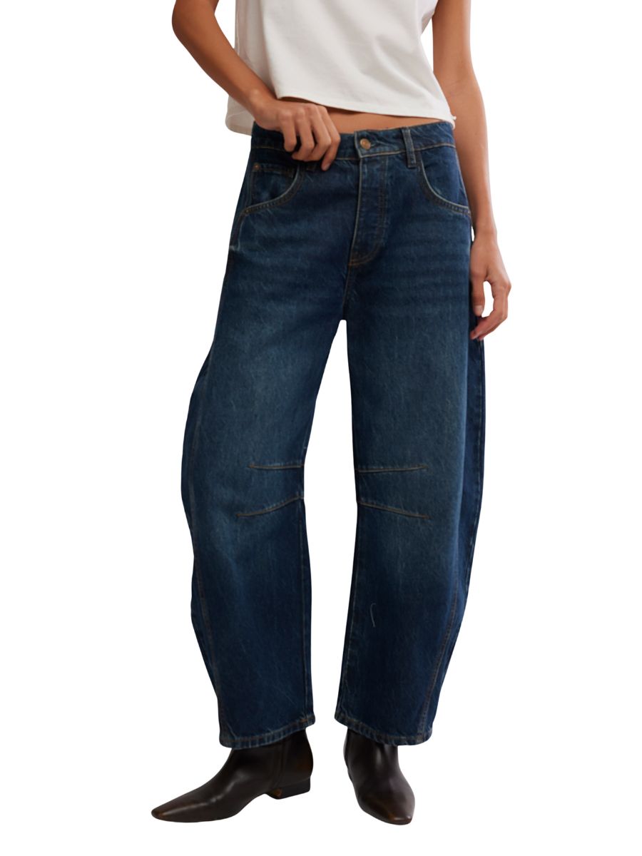 Free People Good Luck Barrel Jean