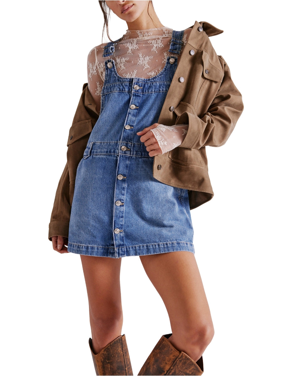 Free People Edie Denim Skirtall