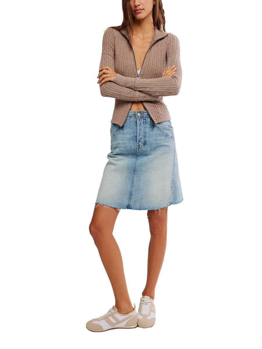 Free People Brunch Girl Zip Up
