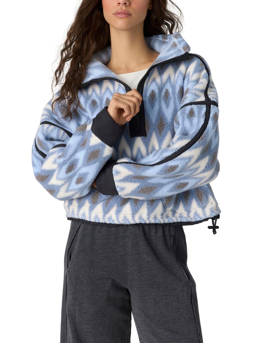 Free People Printed Mountain High ½ Zip Fleece