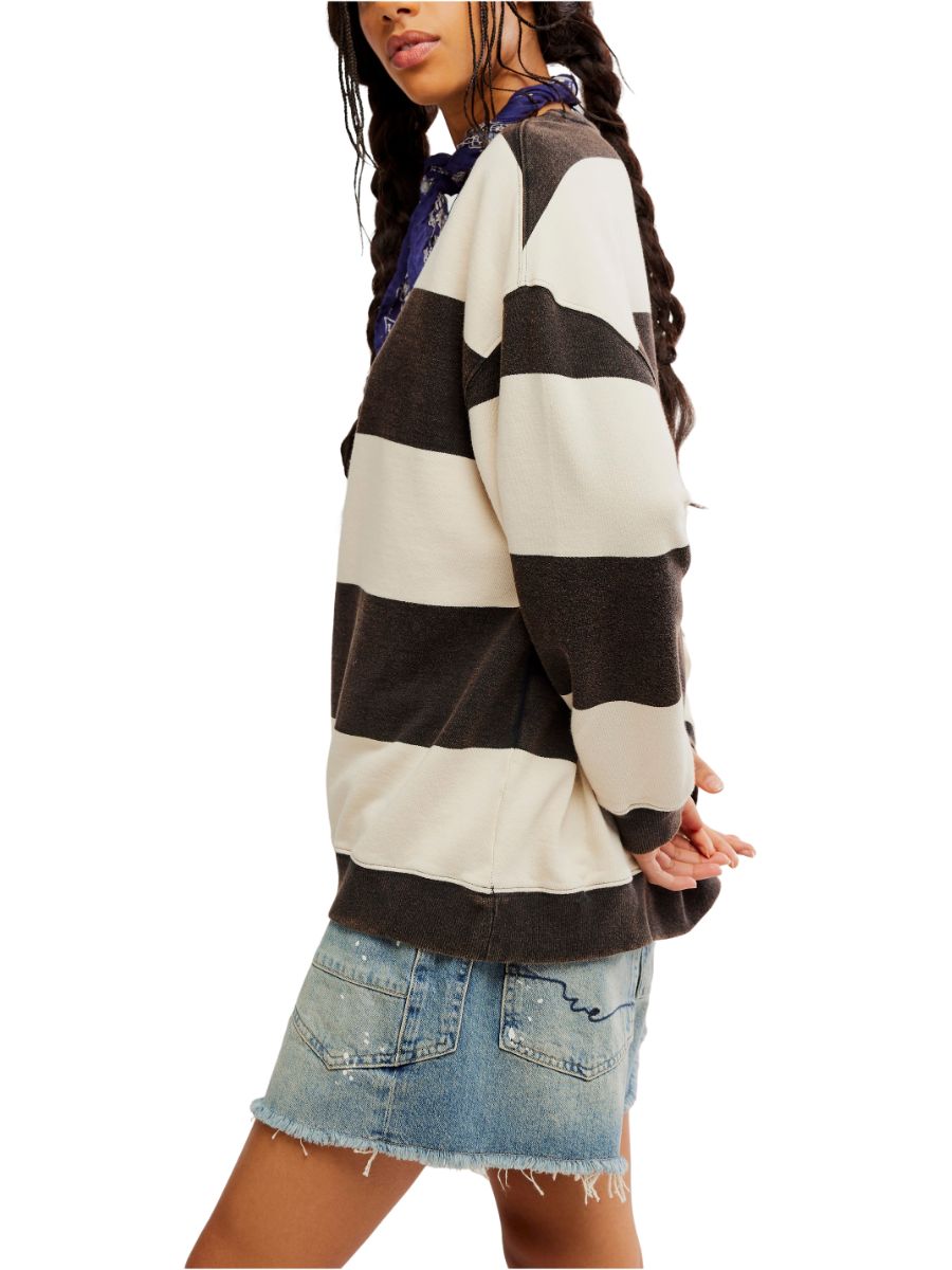 Free People Classic Striped Crewneck Top