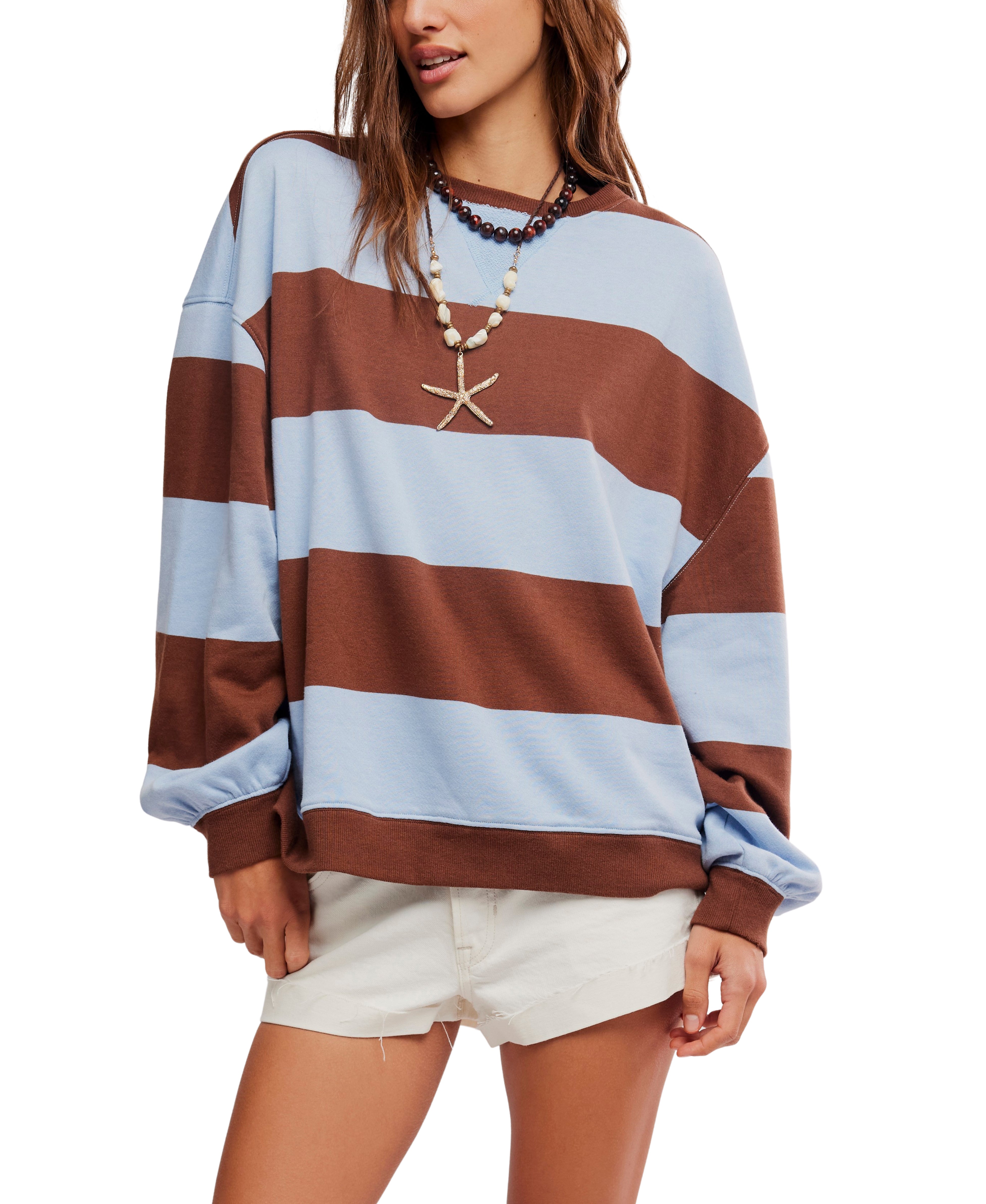 Free People Classic Striped Crewneck Top