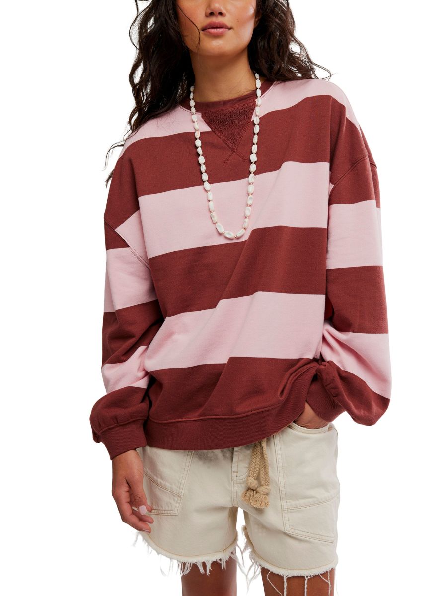 Free People Classic Striped Crewneck Top