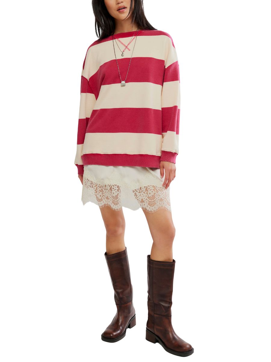 Free People Classic Striped Crewneck Top