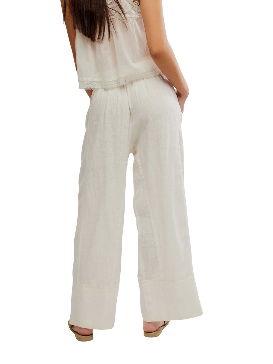 Free People Days End Linen Pull-On Pants