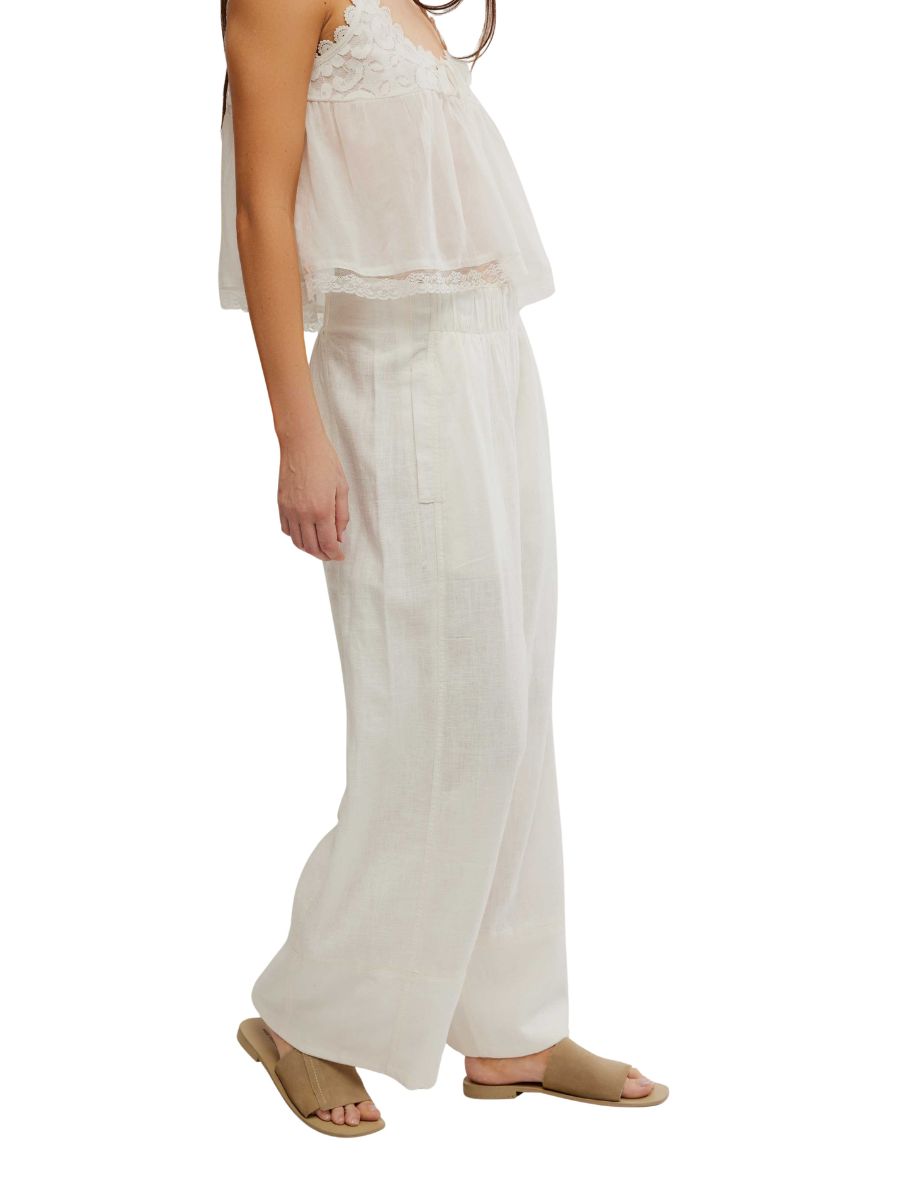 Free People Days End Linen Pull-On Pants
