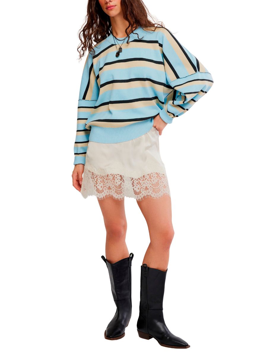 Free People Stripe Muse Pullover