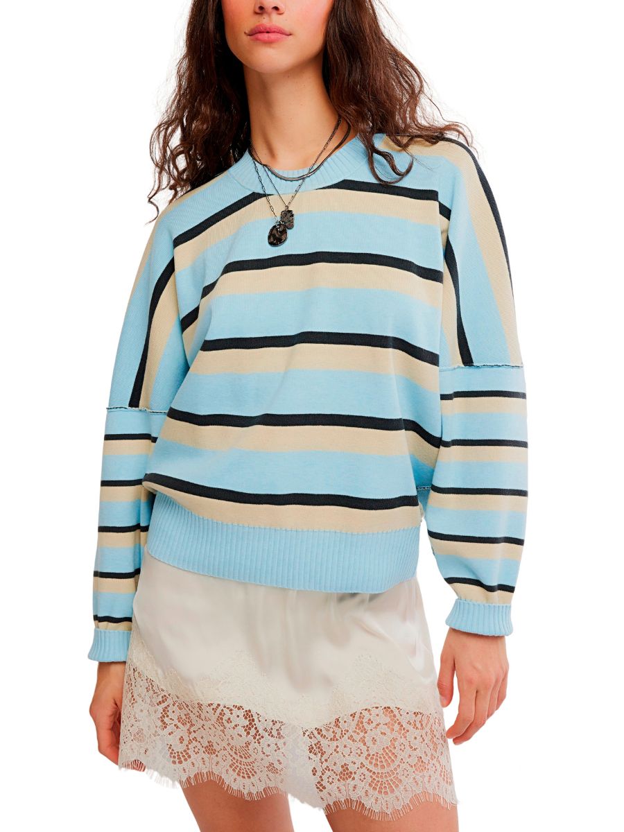 Free People Stripe Muse Pullover
