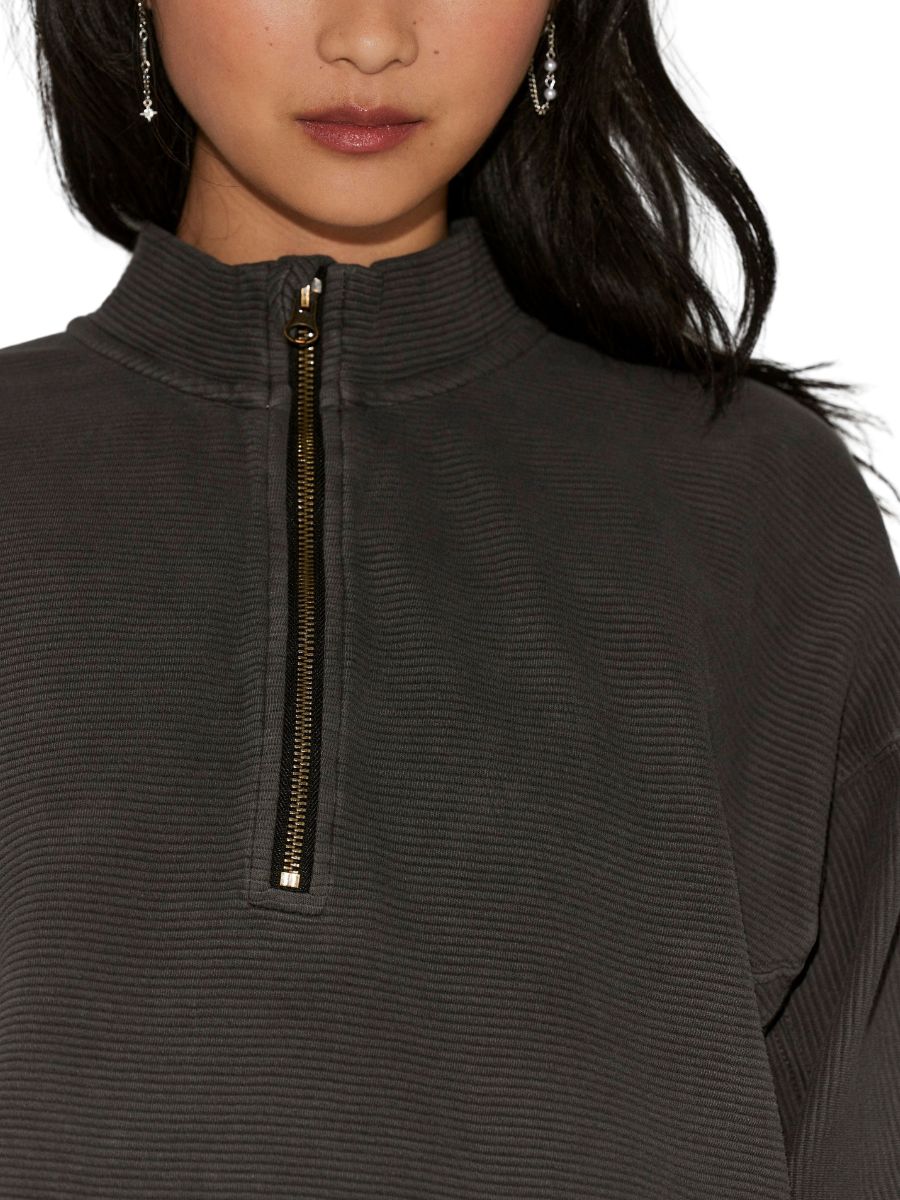 Free People Celeste Quarter Zip Sweatshirt