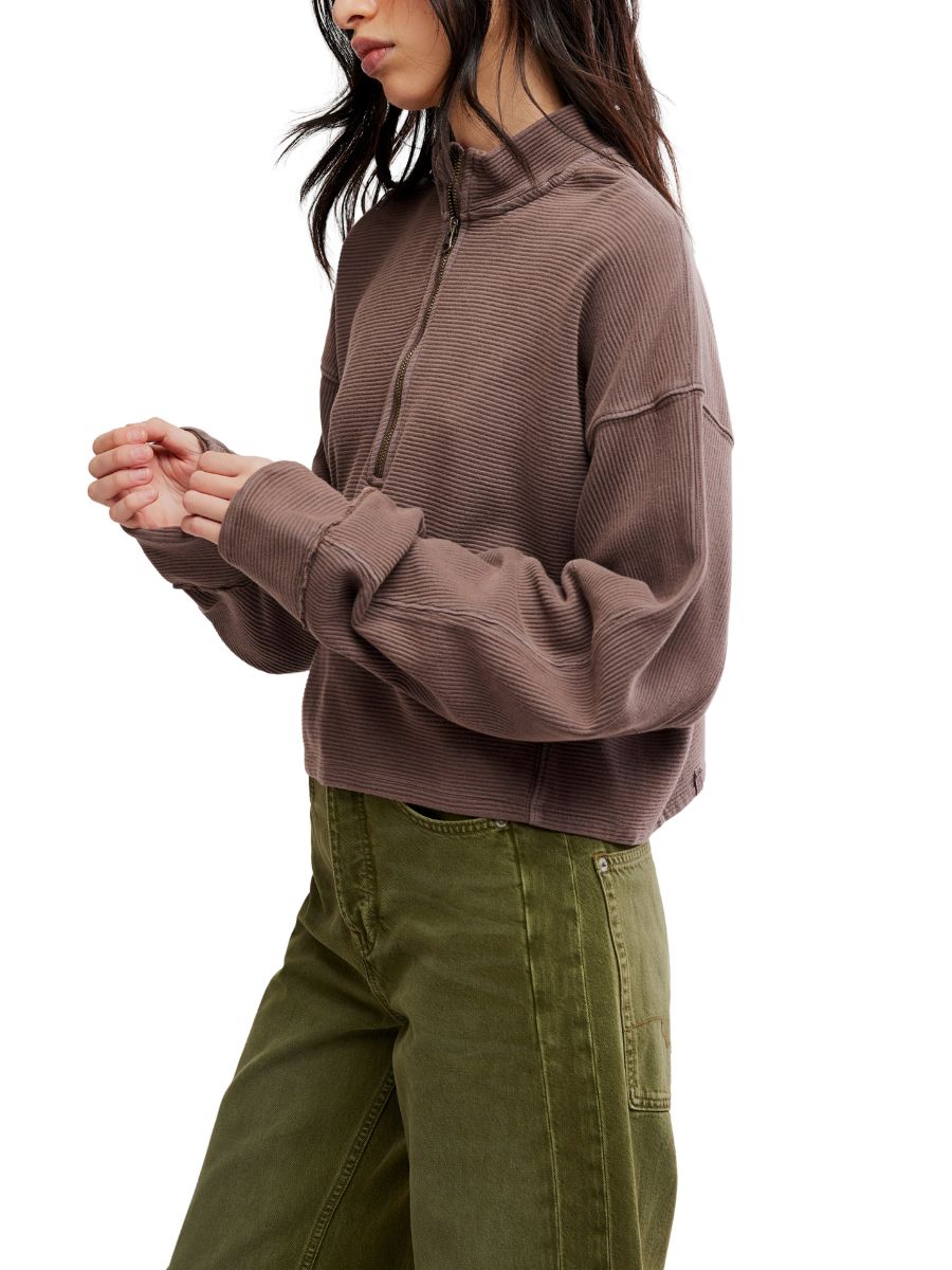 Free People Celeste Quarter Zip Sweatshirt