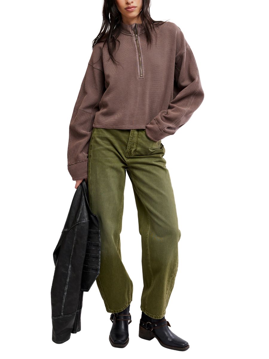 Free People Celeste Quarter Zip Sweatshirt