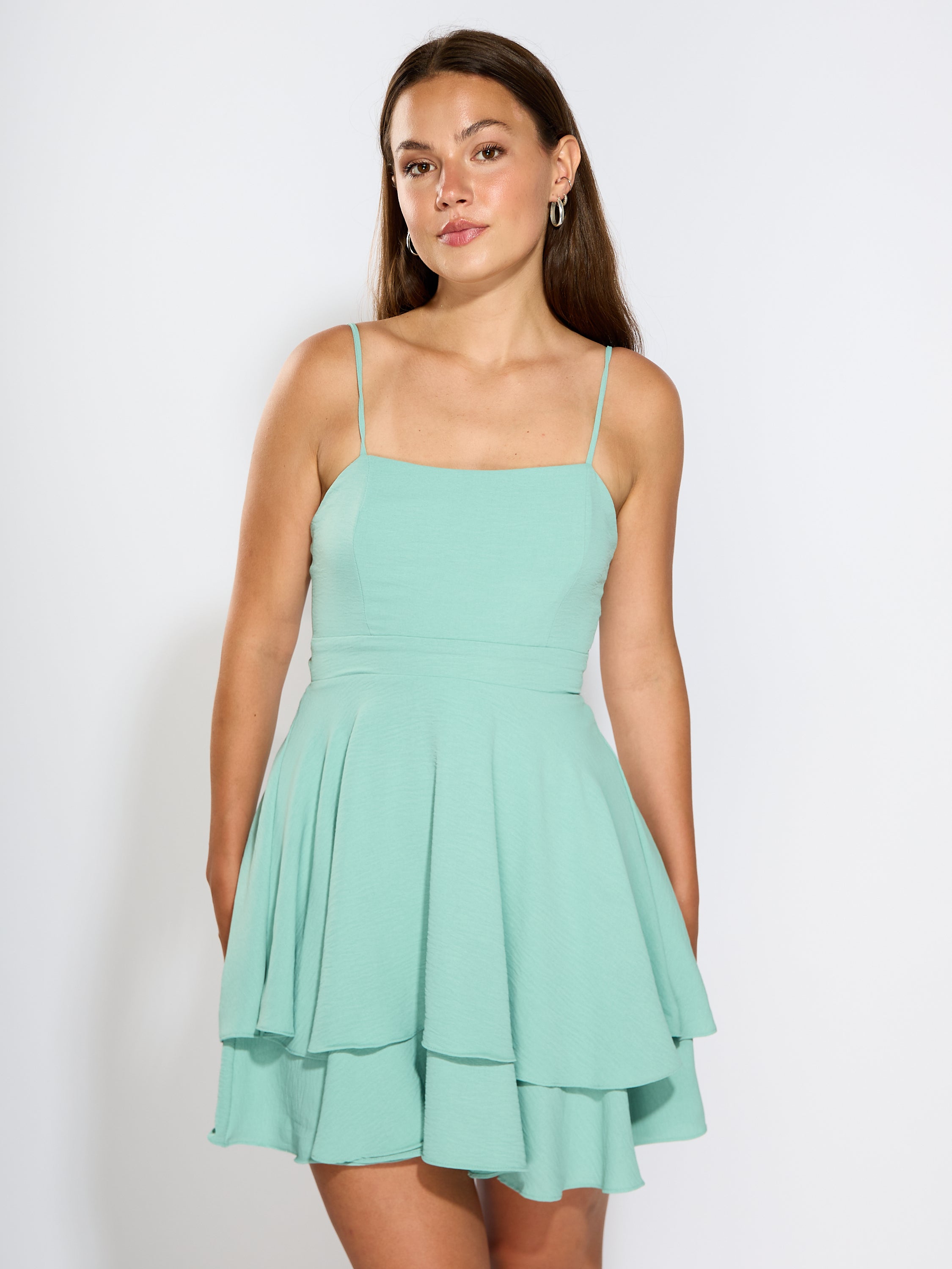 Debbie Double Layer Tie Back Dress