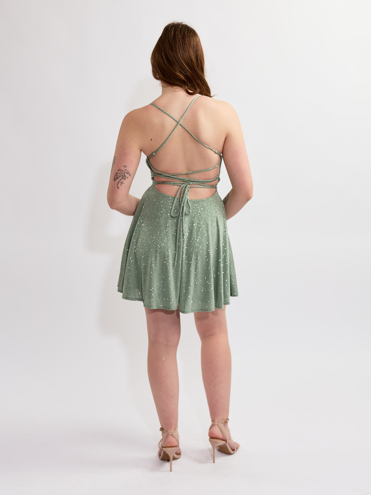 Nina Slinky Glitter Fit & Flare Mini Dress envy+grace Nina Slinky Glitter Fit & Flare Mini Dress envy+grace