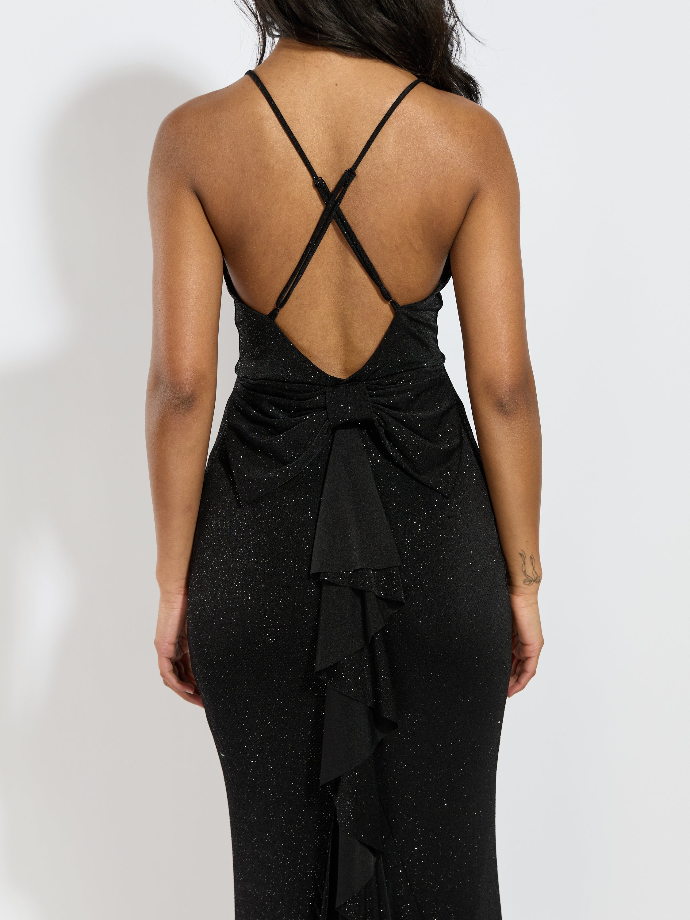 Sadie Glitter Bow Back Dress