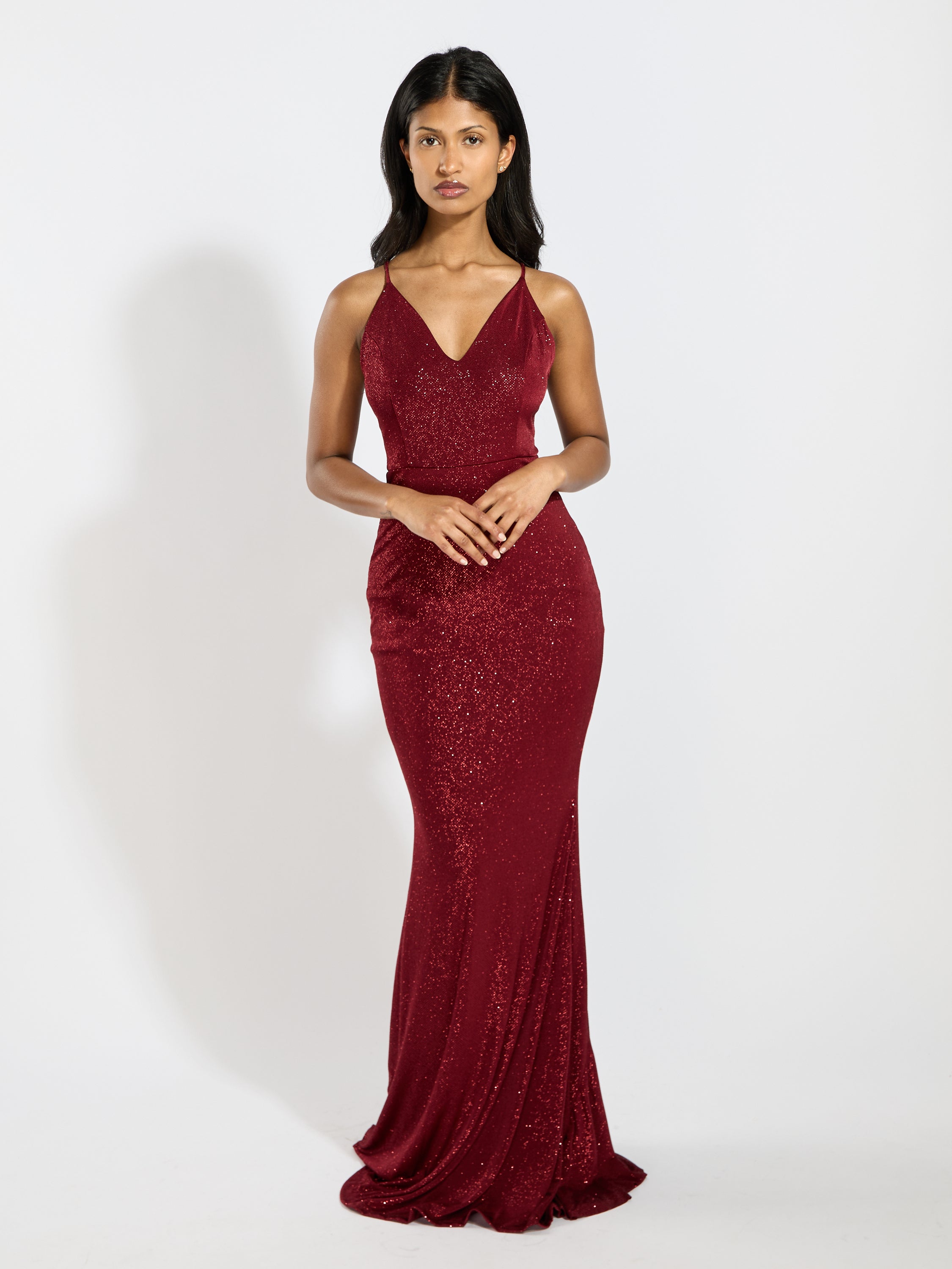 Sadie Glitter Bow Back Dress
