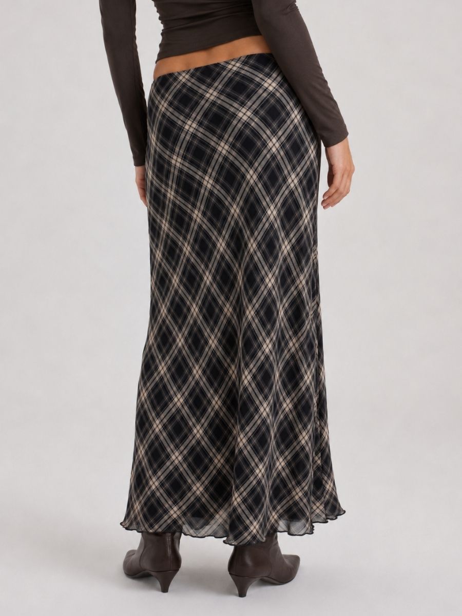 Bridget Plaid Maxi Skirt