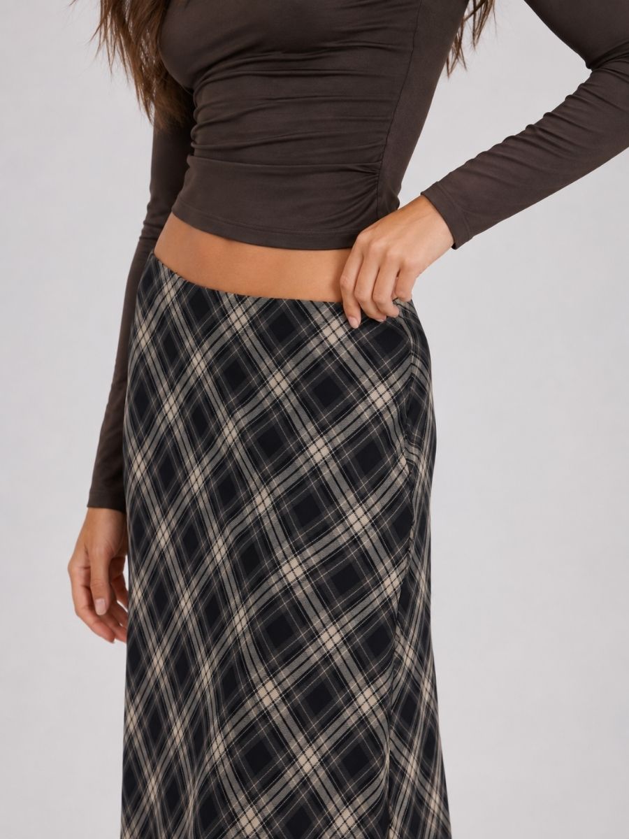 Bridget Plaid Maxi Skirt