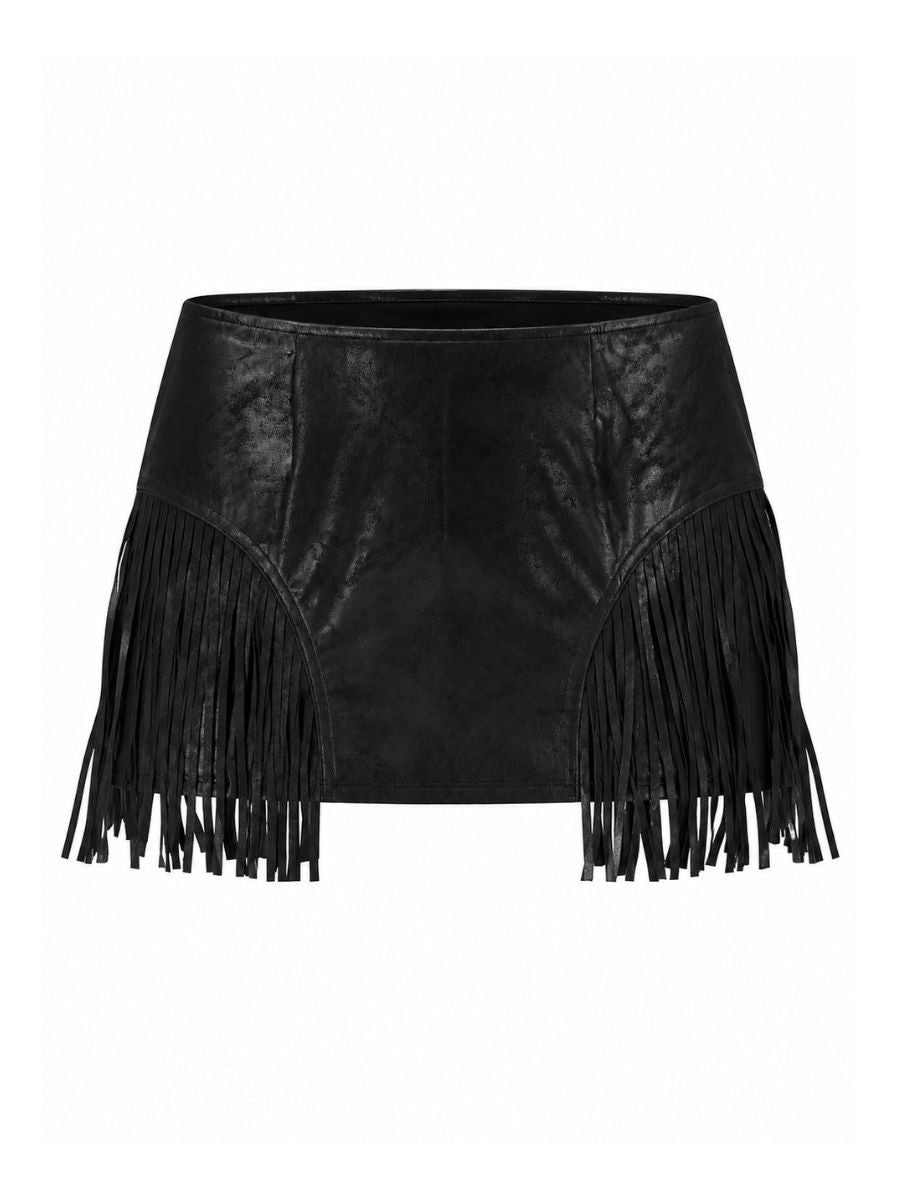 Montana Fringe Stud Mini Skirt