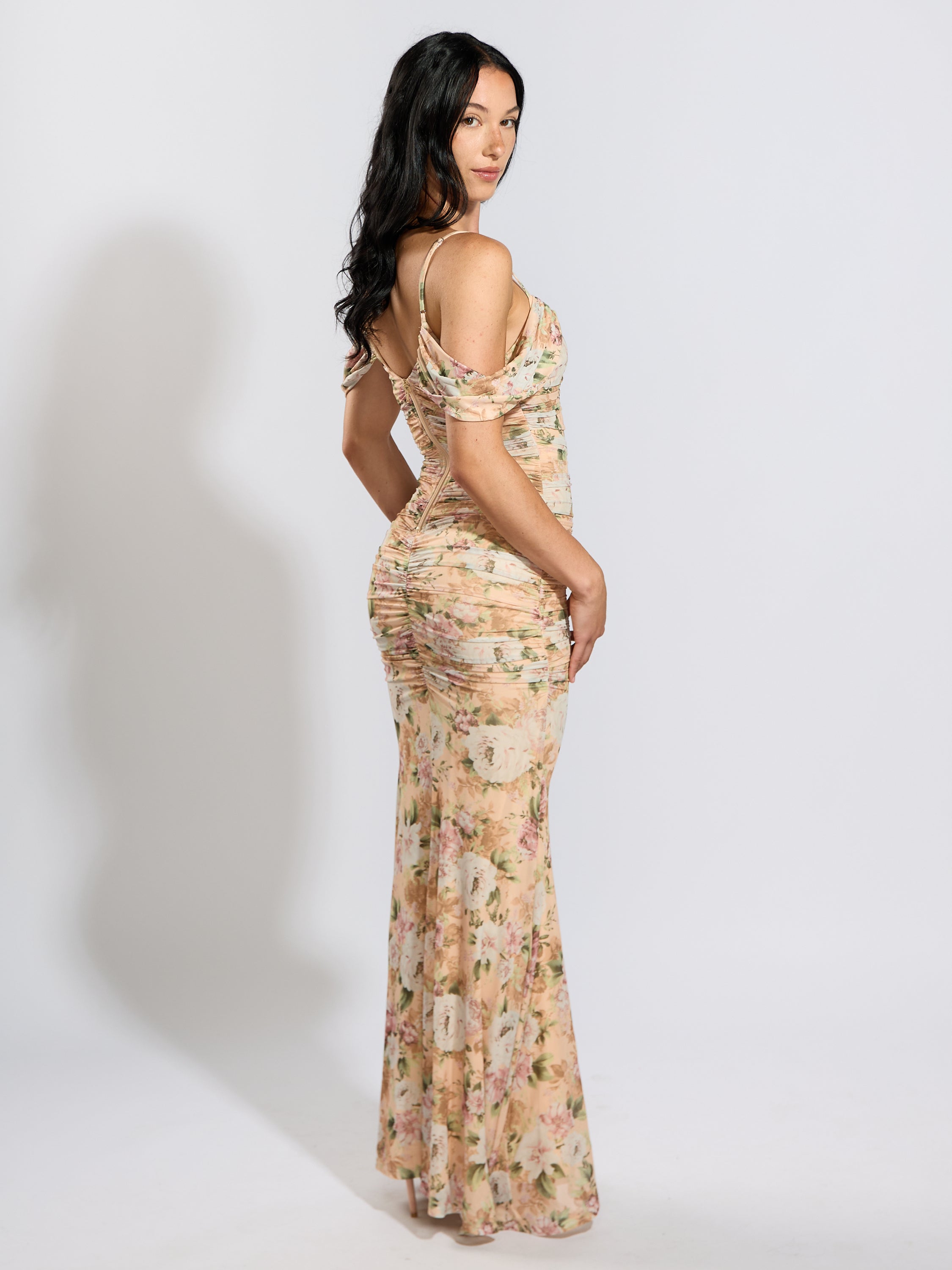 Grace Floral Mesh Maxi Dress