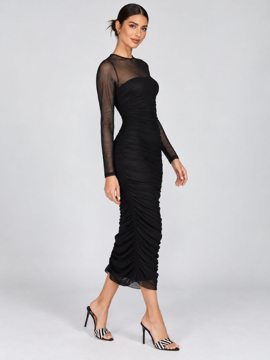 Constance Mesh Jersey Midi Dress