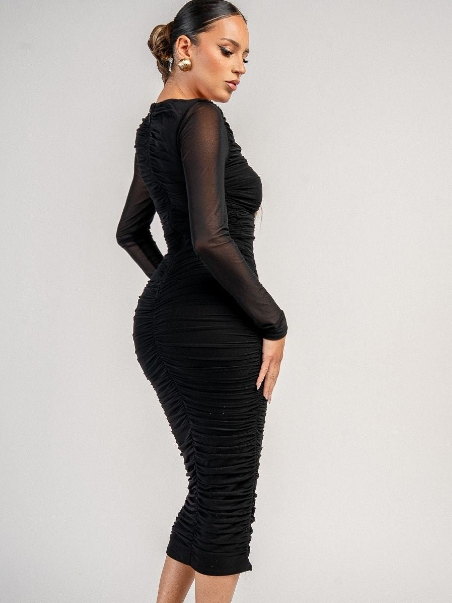 Dalia Mesh Jersey Wire Dress