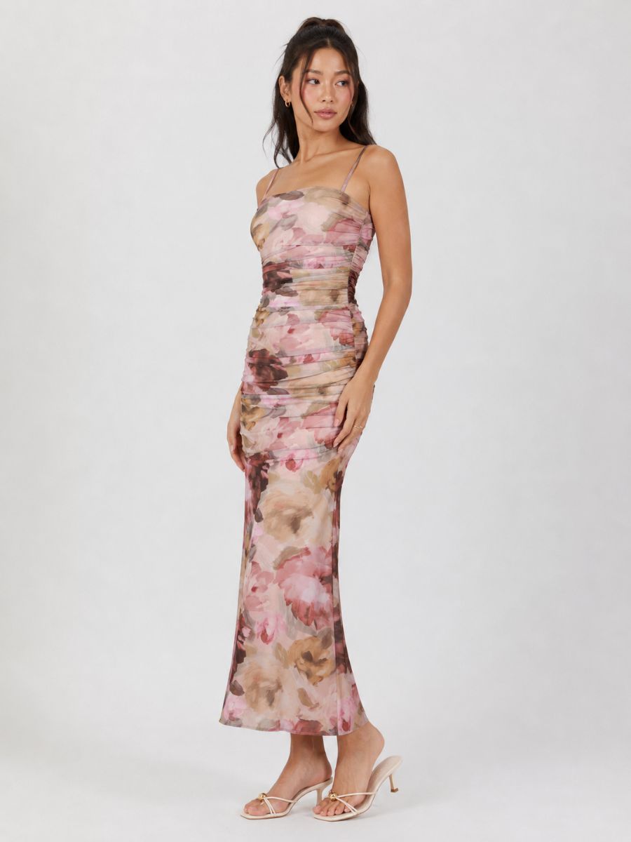 Sabine Mesh Midi Dress