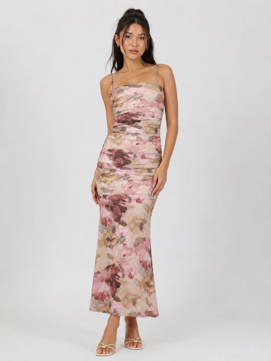 Sabine Mesh Midi Dress
