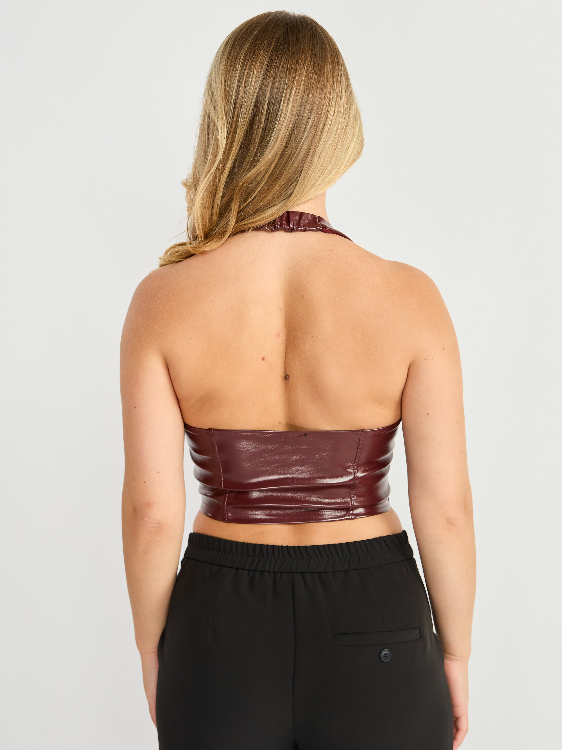 Cherry Halter Corset Top