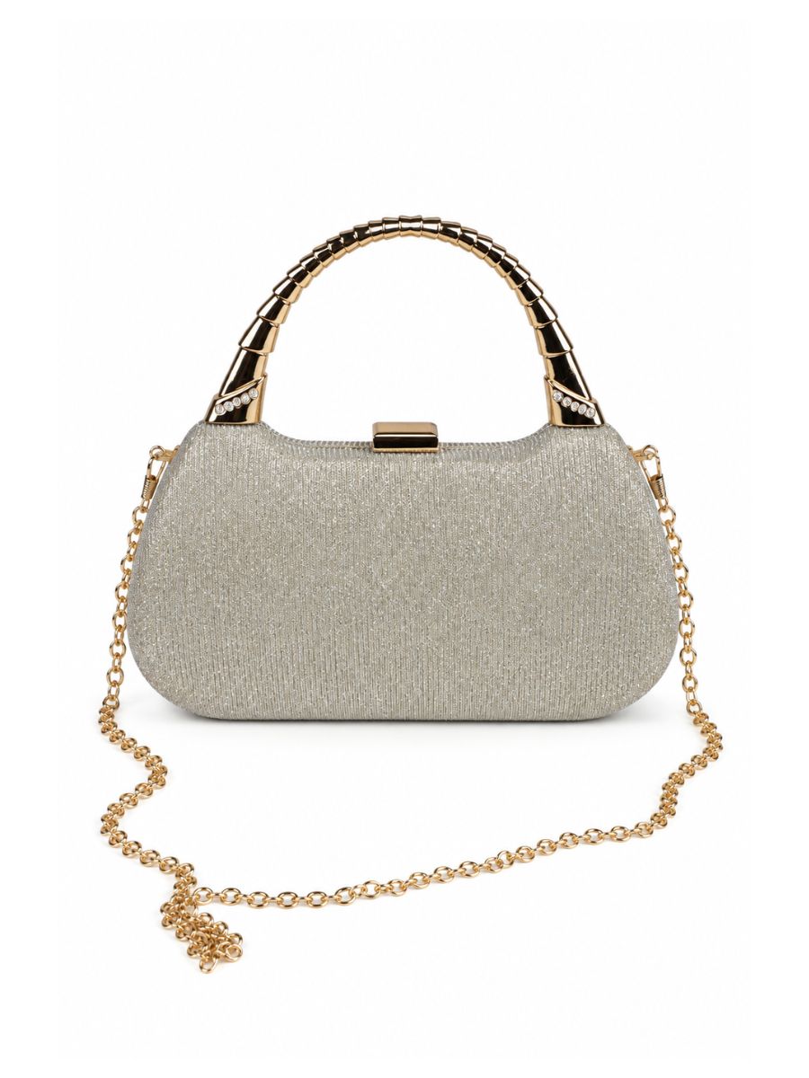 Kendra Glitter Mesh Clutch Bag