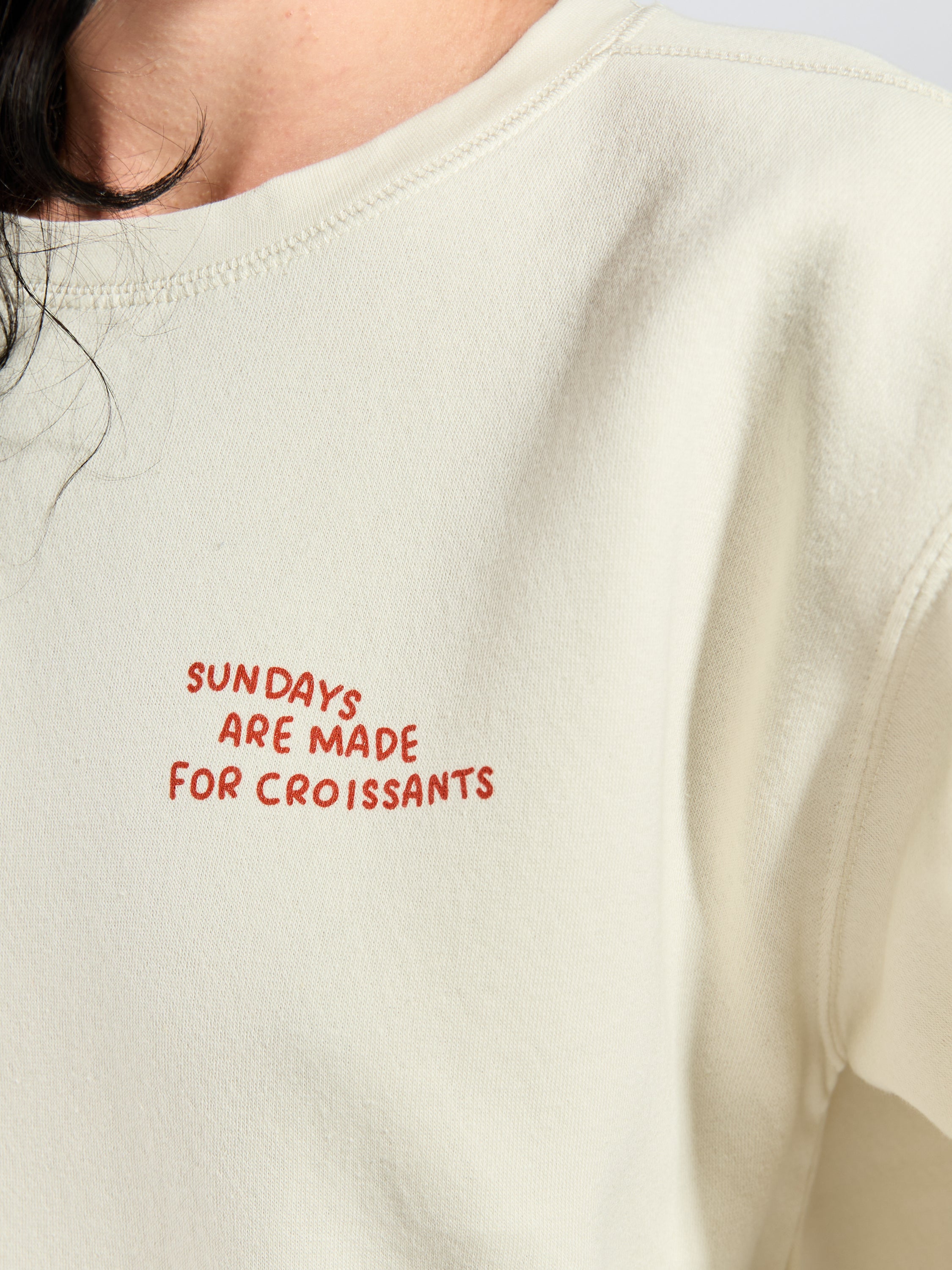Sundays Are Made For Croissants Crew Sweatshirt