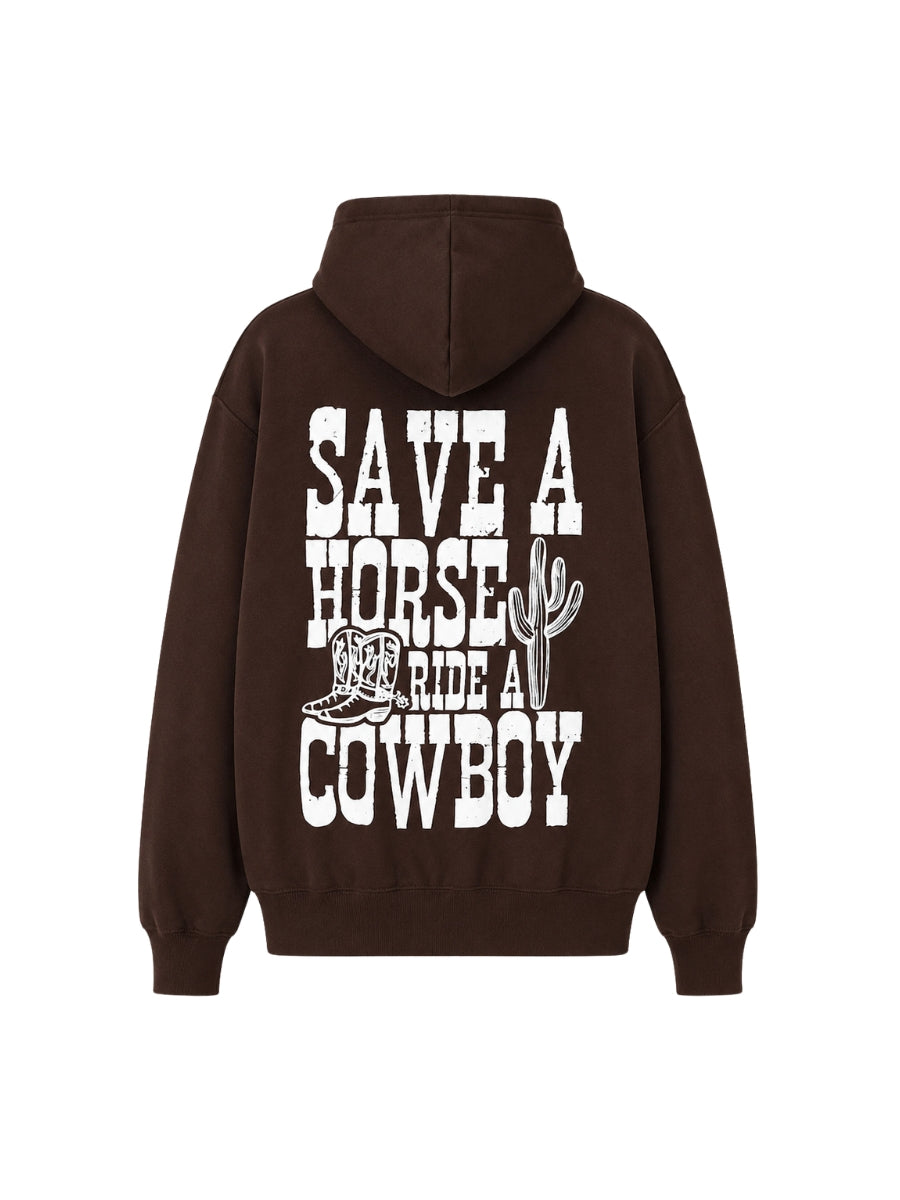 Save a Horse Ride a Cowboy Graphic Hoodie