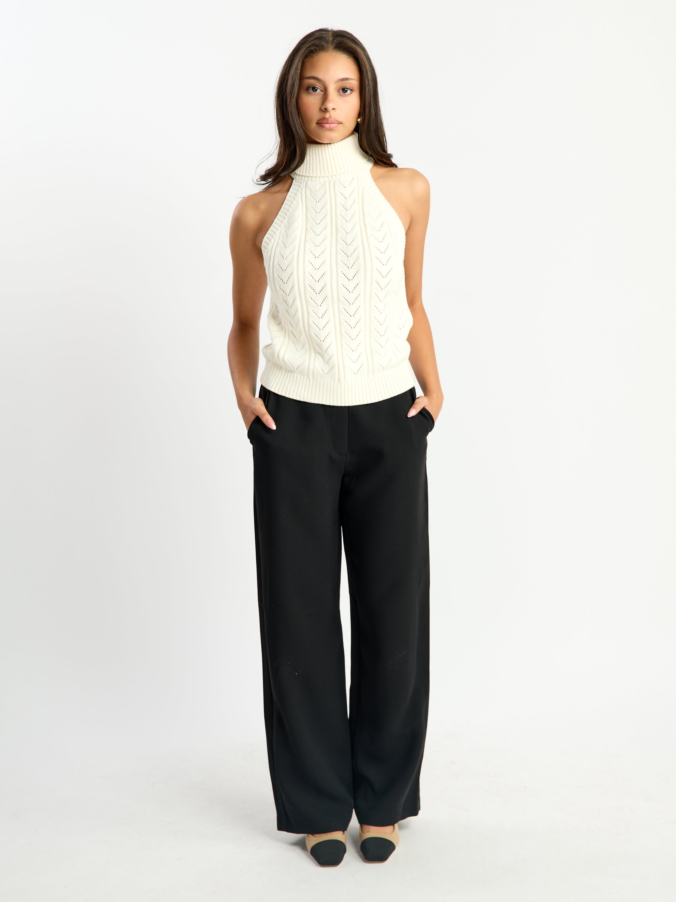 Cable Knit Turtleneck Sweater