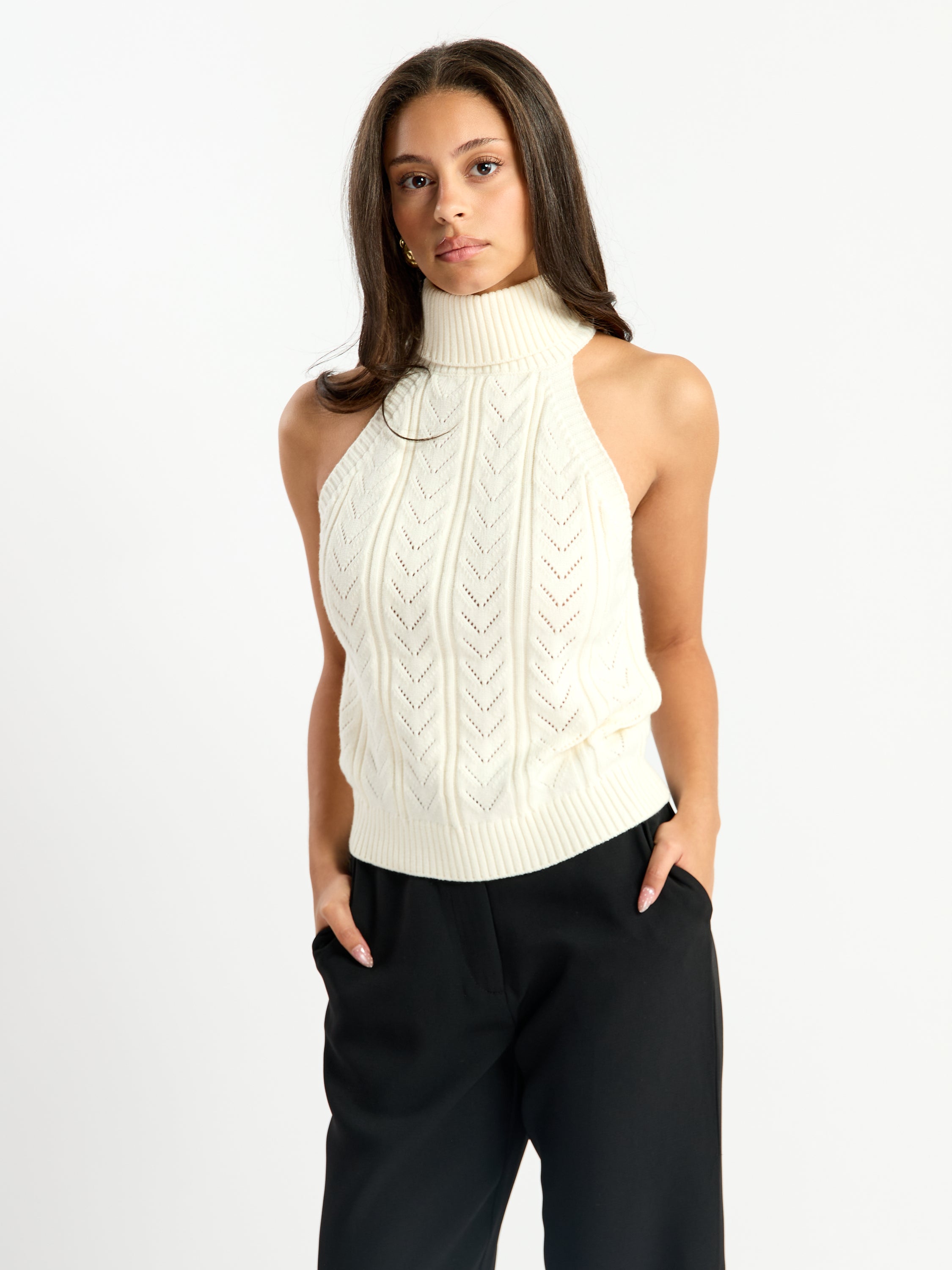 Cable Knit Turtleneck Sweater