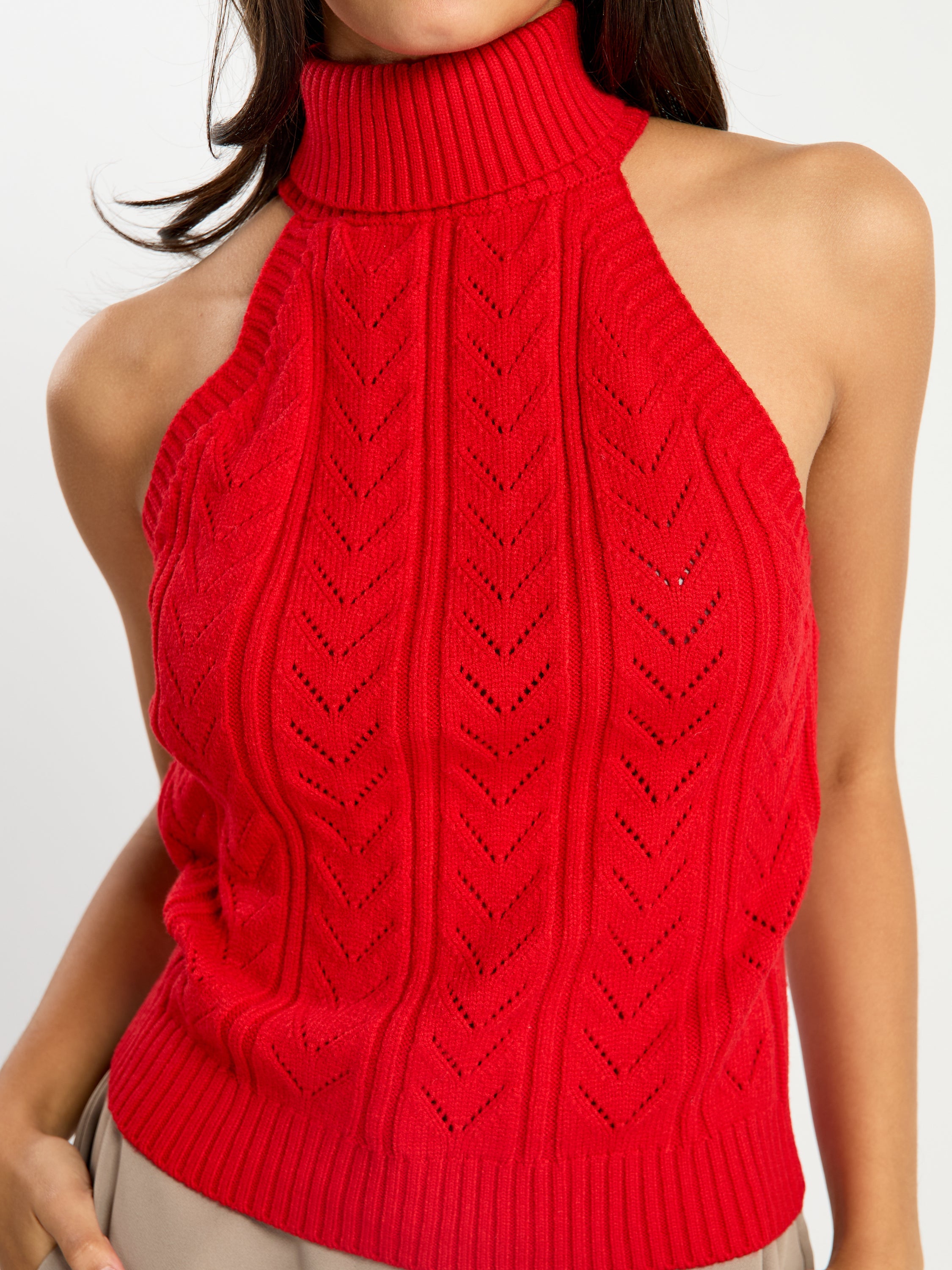 Cable Knit Turtleneck Sweater