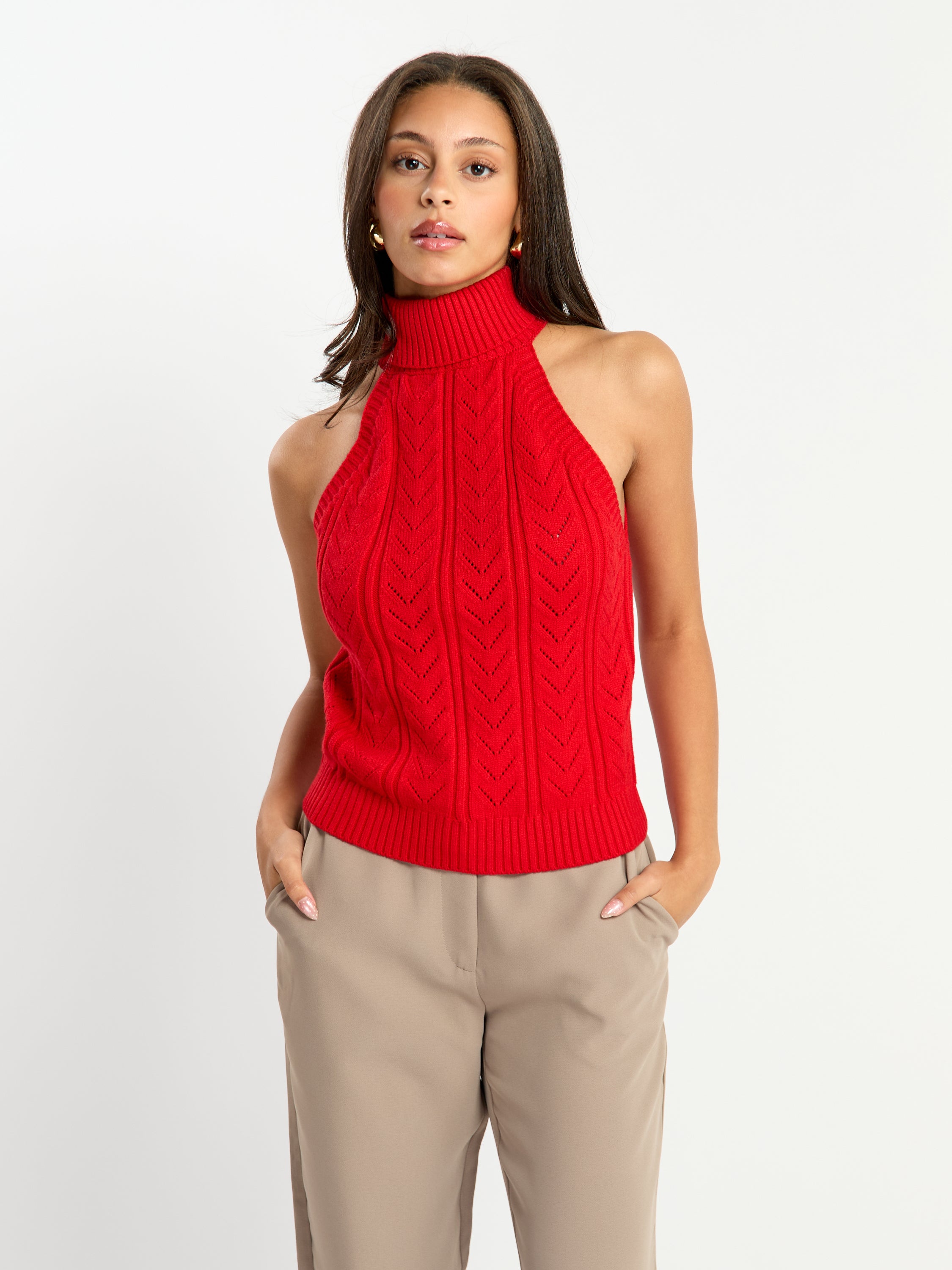 Cable Knit Turtleneck Sweater